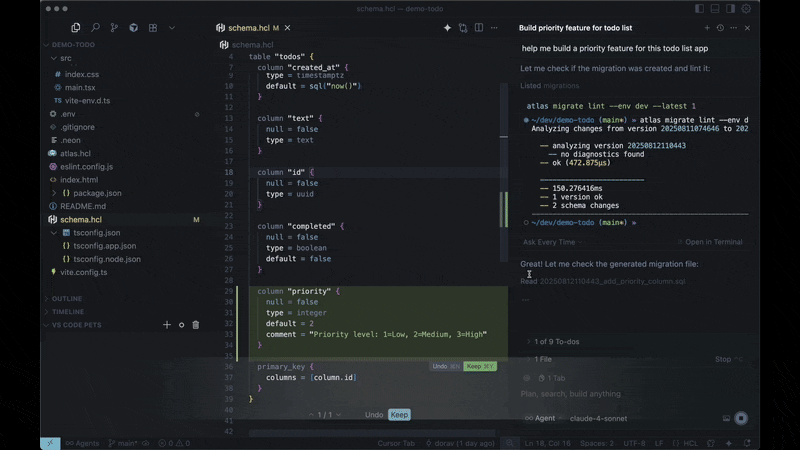 Generating the migrations