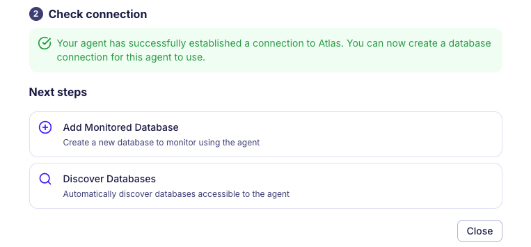 Discover Databases button